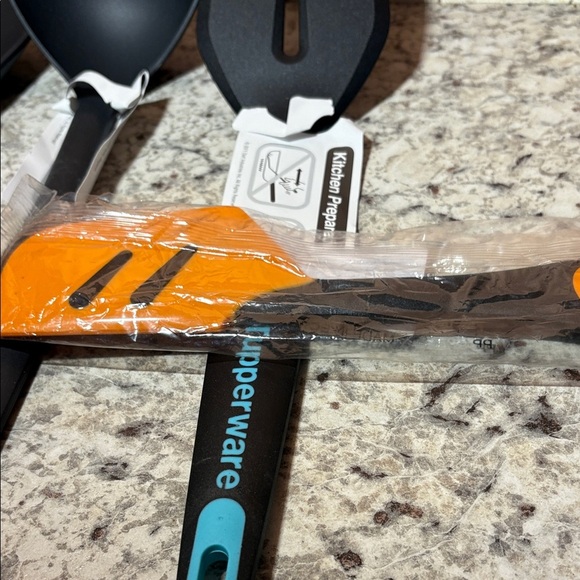 Tupperware Utensil Set with Black and Colorful Handles - Picture 2 of 6